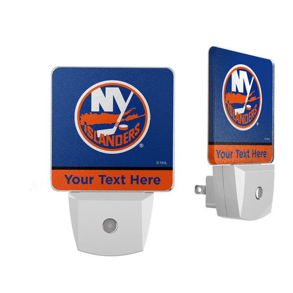 New York Islanders Personalized Endzone Solid Night Light 2-Pack