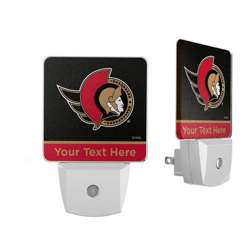 Ottawa Senators Personalized Endzone Solid Night Light 2-Pack