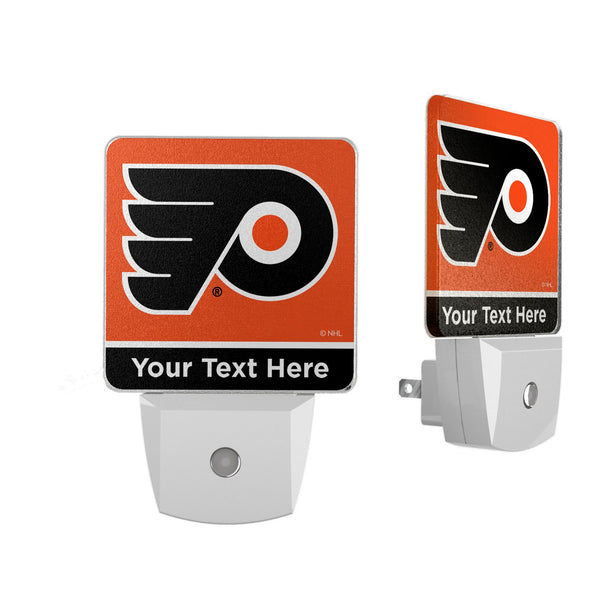 Philadelphia Flyers Personalized Endzone Solid Night Light 2-Pack