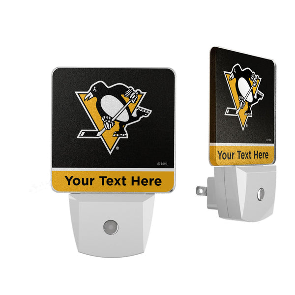 Pittsburgh Penguins Personalized Endzone Solid Night Light 2-Pack