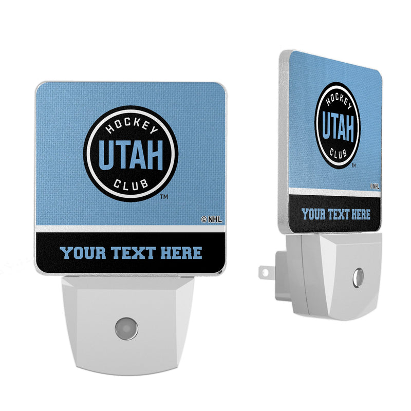 Utah Hockey Club Personalized Endzone Solid Night Light 2-Pack
