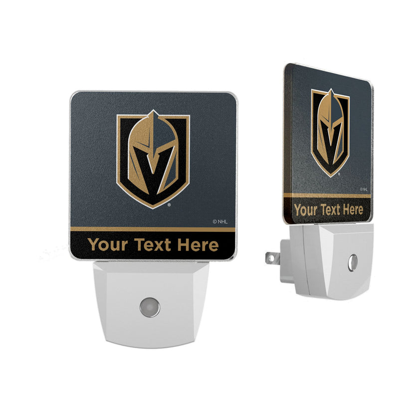 Vegas Golden Knights Personalized Endzone Solid Night Light 2-Pack