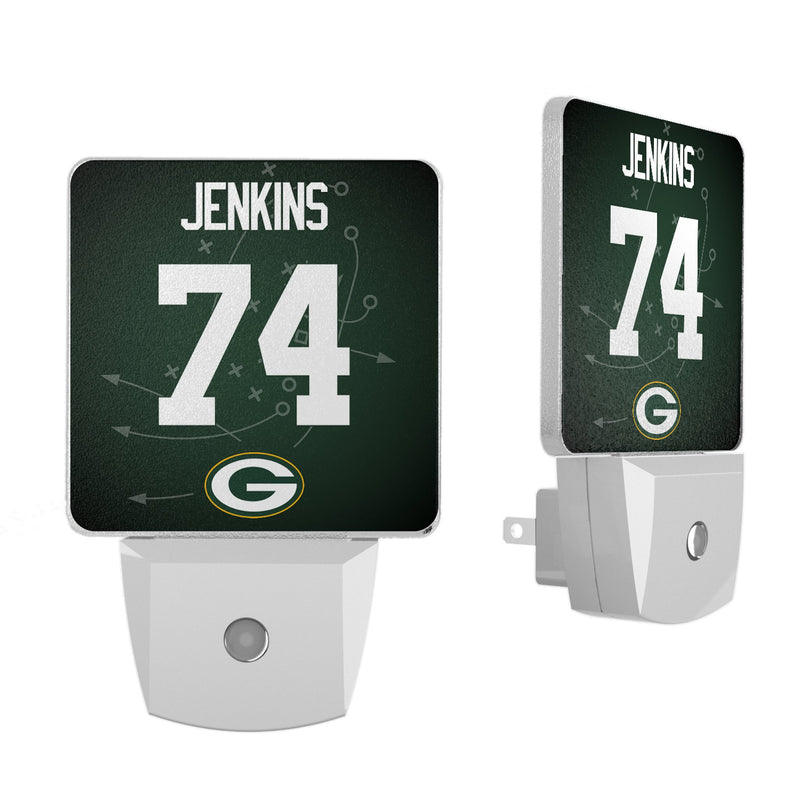Elgton Jenkins Green Bay Packers 74 Ready Night Light 2-Pack