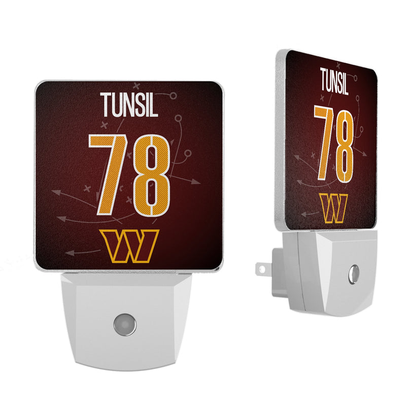 Laremy Tunsil Washington Commanders 78 Game Tactic Night Light 2-Pack