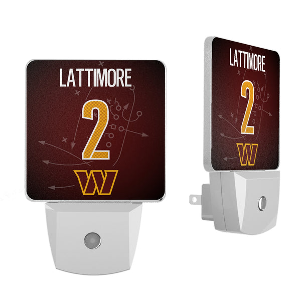 Marshon Lattimore Washington Commanders 2 Game Tactic Night Light 2-Pack