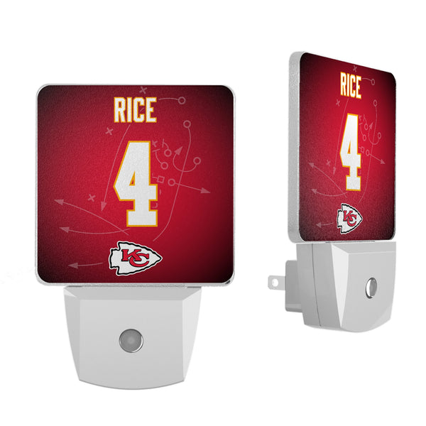 Rashee Rice Kansas City Chiefs 4 Ready Night Light 2-Pack