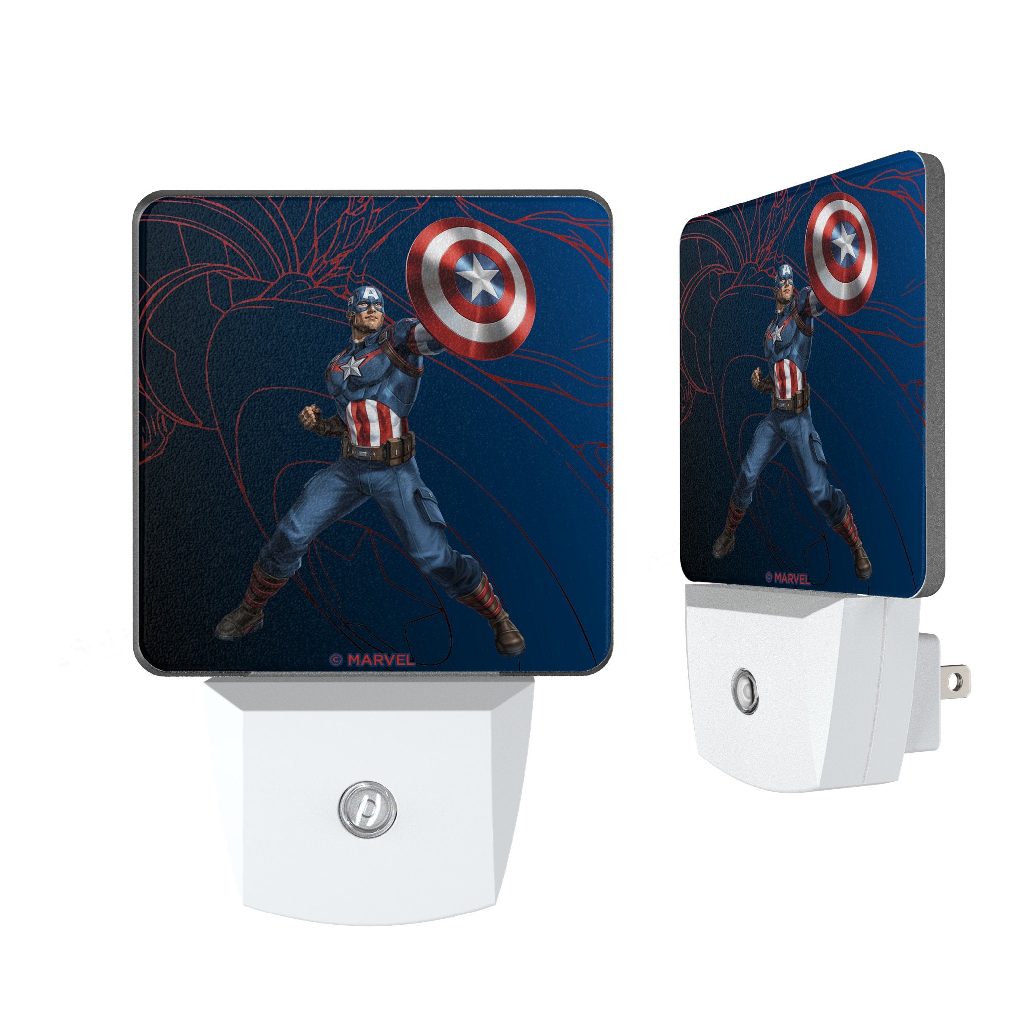 Marvel Avengers Captain America MechLine Night Light 2-Pack