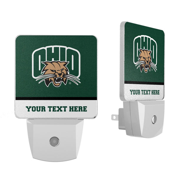 Ohio University Bobcats Personalized Endzone Solid Night Light 2-Pack