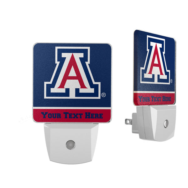 University of Arizona Wildcats Personalized Endzone Solid Night Light 2-Pack