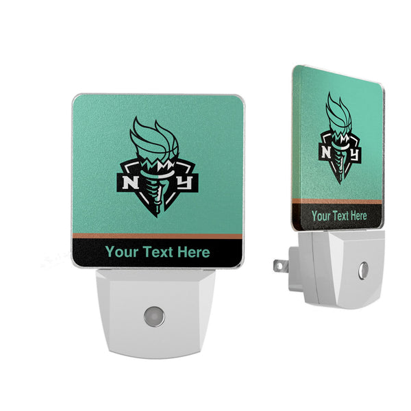 New York Liberty Personalized Endzone Solid Night Light 2-Pack