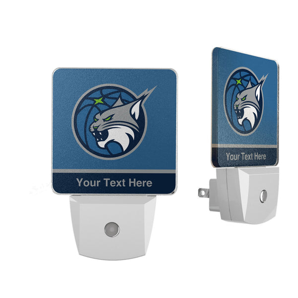 Minnesota Lynx Personalized Endzone Solid Night Light 2-Pack