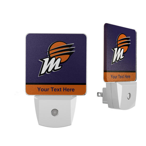 Phoenix Mercury Personalized Endzone Solid Night Light 2-Pack