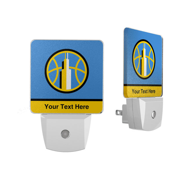 Chicago Sky Personalized Endzone Solid Night Light 2-Pack