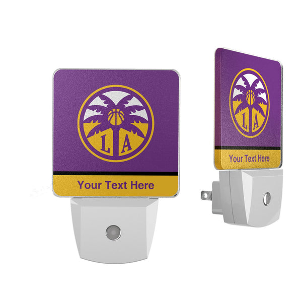 Los Angeles Sparks Personalized Endzone Solid Night Light 2-Pack