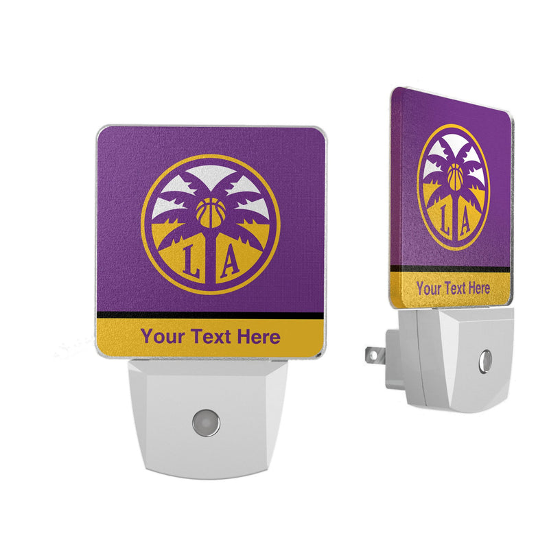 Los Angeles Sparks Personalized Endzone Solid Night Light 2-Pack