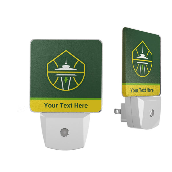 Seattle Storm Personalized Endzone Solid Night Light 2-Pack