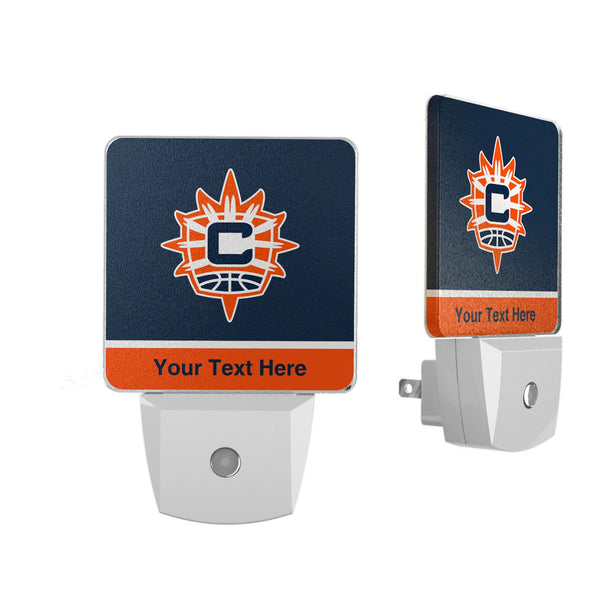 Connecticut Sun Personalized Endzone Solid Night Light 2-Pack