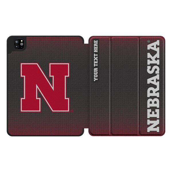 University of Nebraska Huskers Block N Personalized Linen iPad Tablet Case for Apple iPad
