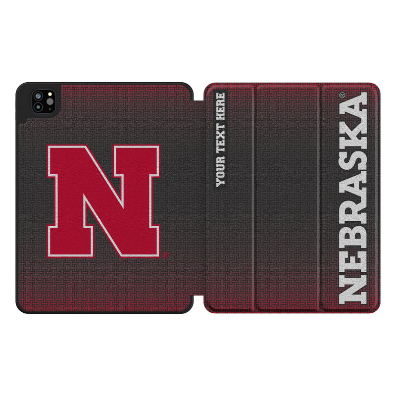 University of Nebraska Huskers Block N Personalized Linen iPad Tablet Case for Apple iPad