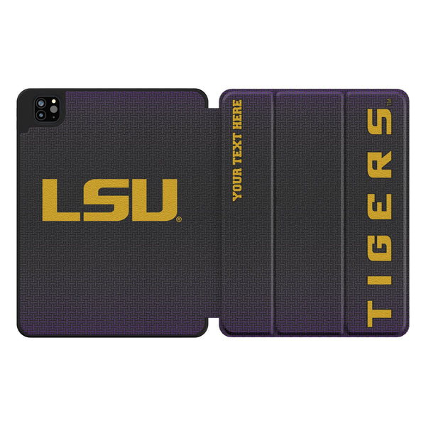 Louisiana State University Tigers Personalized Linen iPad Tablet Case for Apple iPad