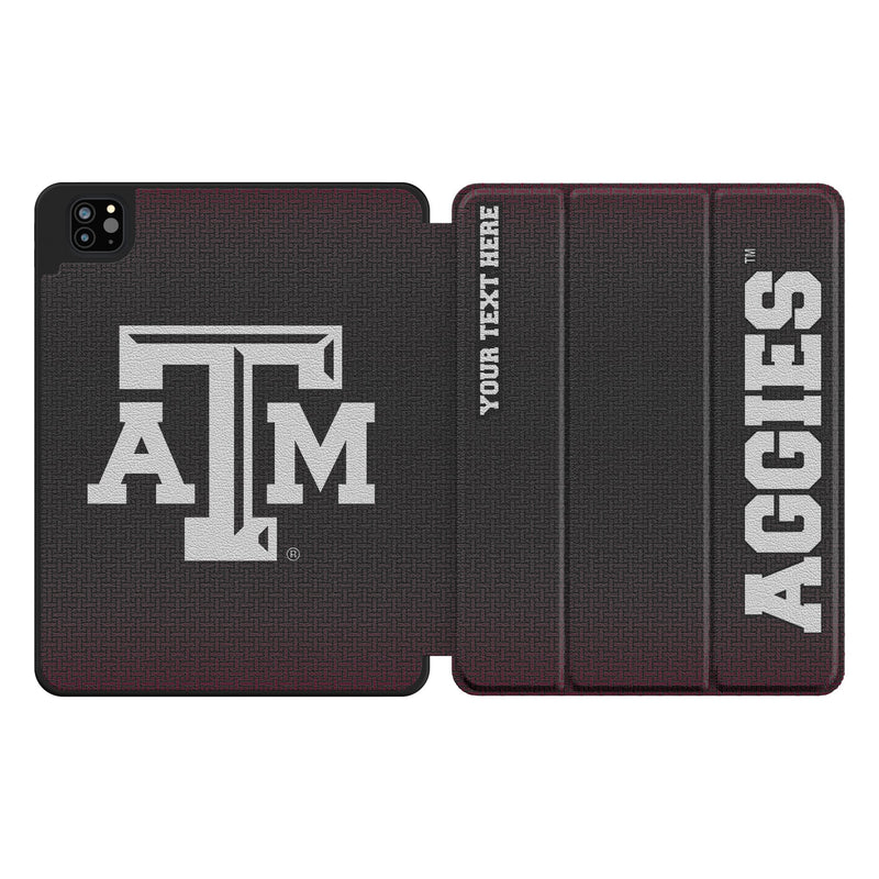 Texas A&M University Aggies Personalized Linen iPad Tablet Case for Apple iPad