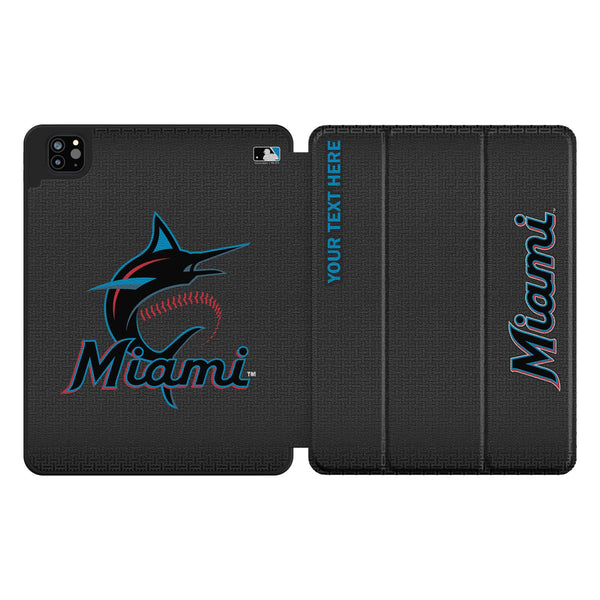 Miami Marlins Personalized Linen iPad Tablet Case for Apple iPad