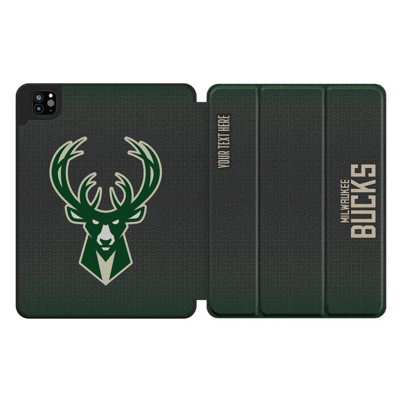 Milwaukee Bucks Personalized Linen iPad Tablet Case for Apple iPad