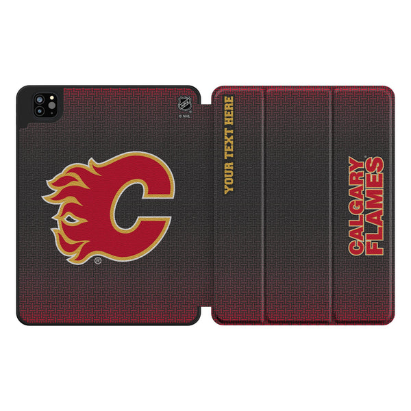 Calgary Flames Personalized Linen iPad Tablet Case for Apple iPad