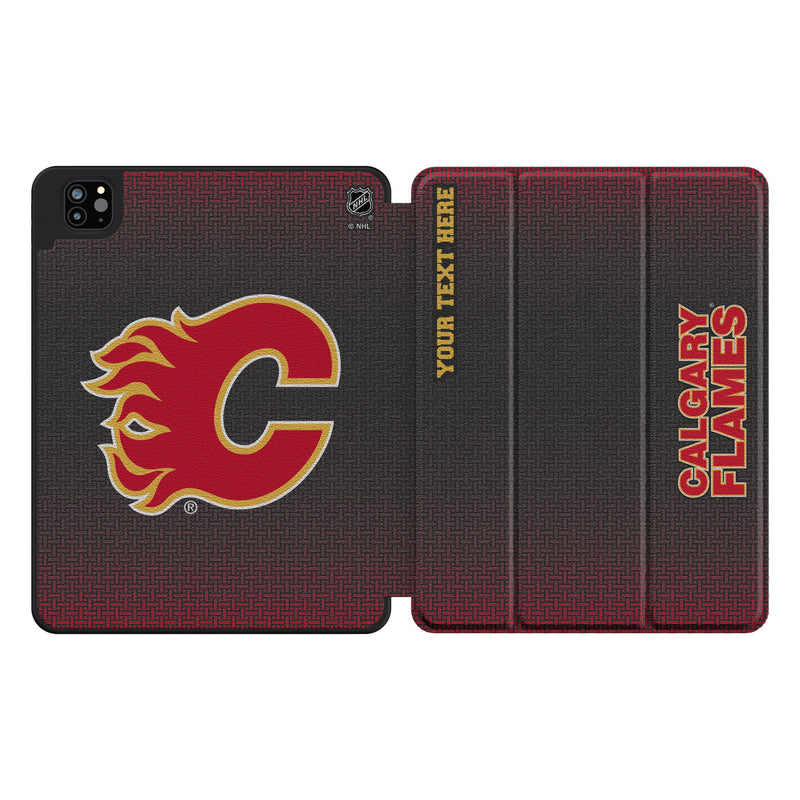Calgary Flames Personalized Linen iPad Tablet Case for Apple iPad