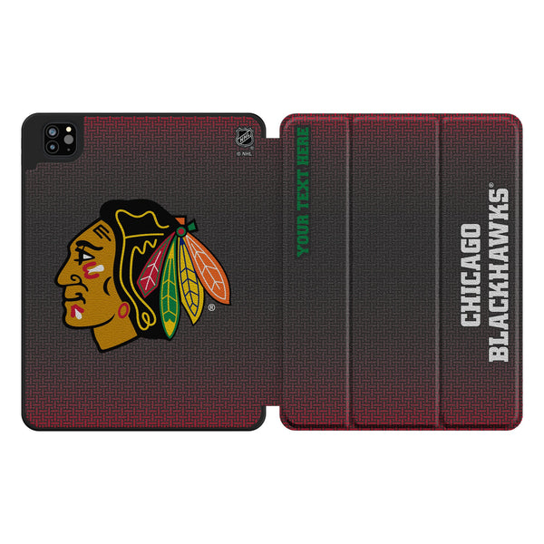 Chicago Blackhawks Personalized Linen iPad Tablet Case for Apple iPad