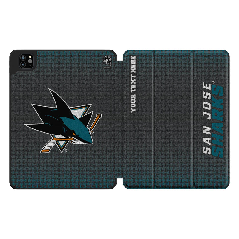 San Jose Sharks Personalized Linen iPad Tablet Case for Apple iPad