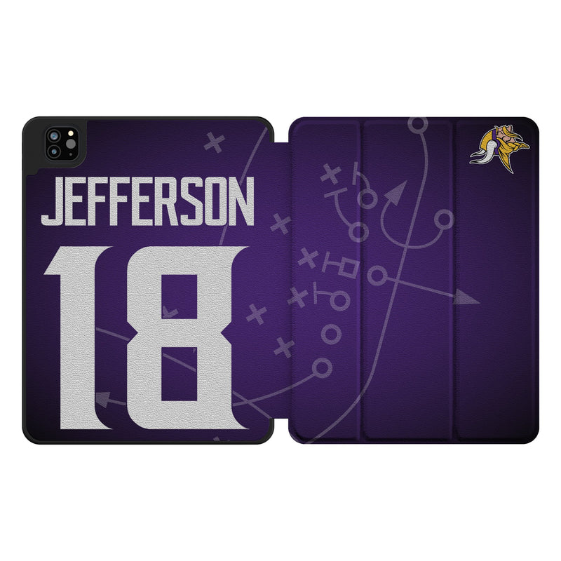 Justin Jefferson Minnesota Vikings 18 Ready iPad Tablet Case for Apple iPad