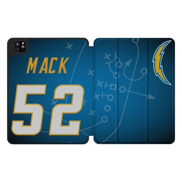 Khalil Mack Los Angeles Chargers 52 Ready iPad Tablet Case for Apple iPad