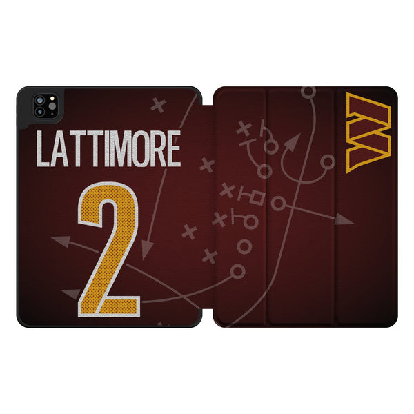 Marshon Lattimore Washington Commanders 2 Game Tactic iPad Tablet Case for Apple iPad