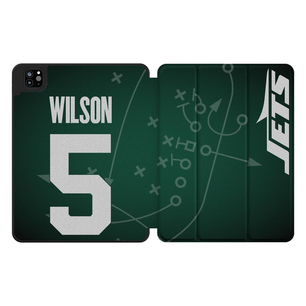 Garrett Wilson New York Jets 5 Ready iPad Tablet Case for Apple iPad