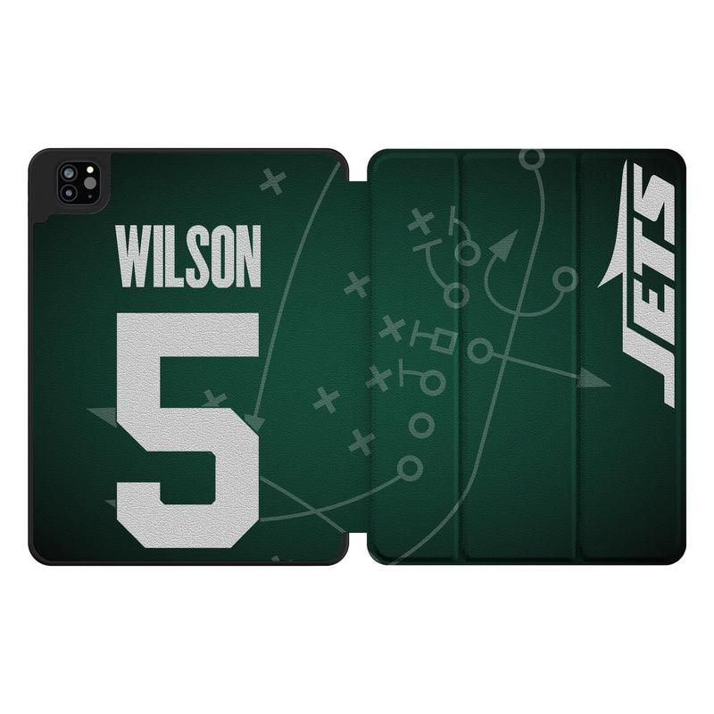 Garrett Wilson New York Jets 5 Ready iPad Tablet Case for Apple iPad