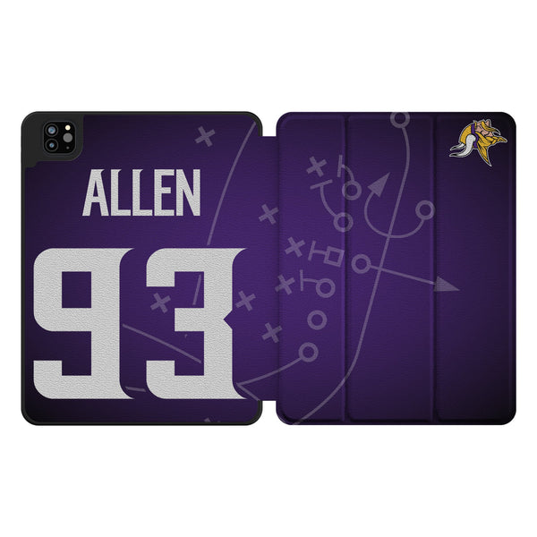 Jonathan Allen Minnesota Vikings 93 Game Tactic iPad Tablet Case for Apple iPad