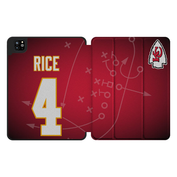 Rashee Rice Kansas City Chiefs 4 Ready iPad Tablet Case for Apple iPad