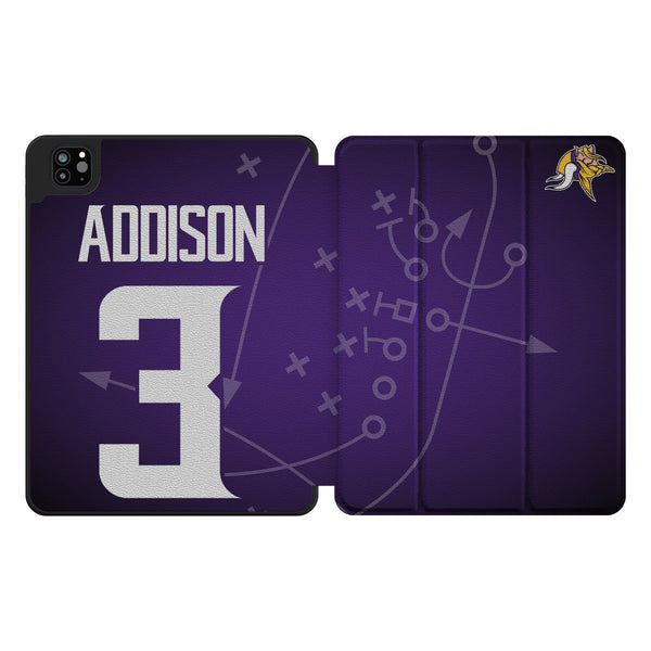 Jordan Addison Minnesota Vikings 3 Ready iPad Tablet Case for Apple iPad