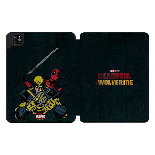 Marvel Deadpool Wolverine Badge iPad Tablet Case