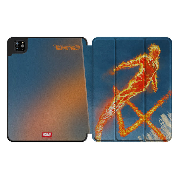 Marvel Human Torch Cover Art iPad Tablet Case for Apple iPad