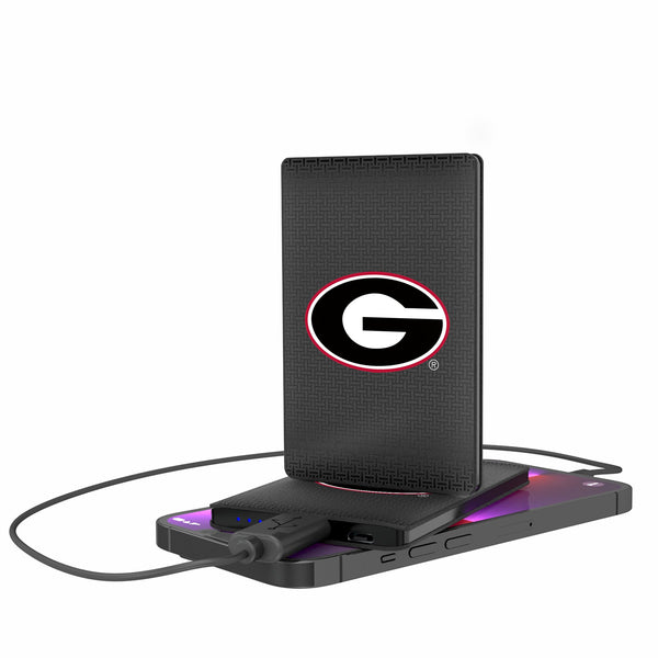 University of Georgia Bulldogs Linen 2500mAh Credit Card Powerbank