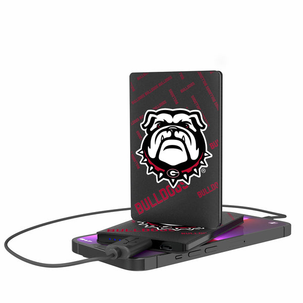 University of Georgia Bulldogs Uga Quadtile 2500mAh Credit Card Powerbank