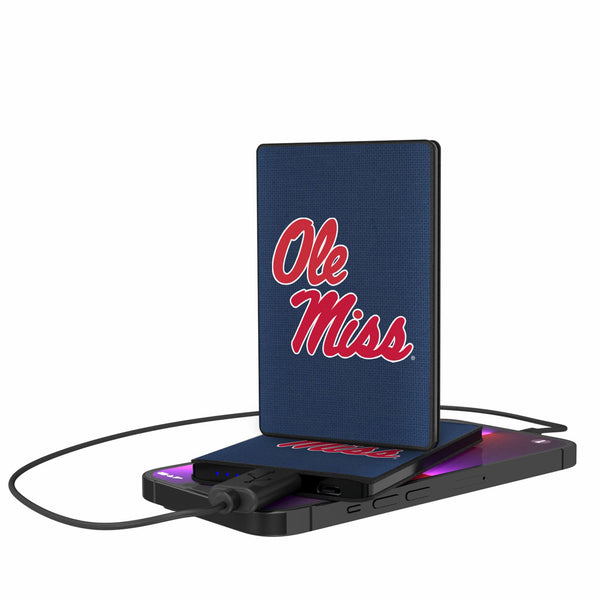 University of Mississippi Rebels Solid 2500mAh Credit Card Powerbank