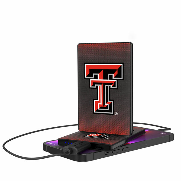 Texas Tech Red Raiders Linen 2500mAh Credit Card Powerbank