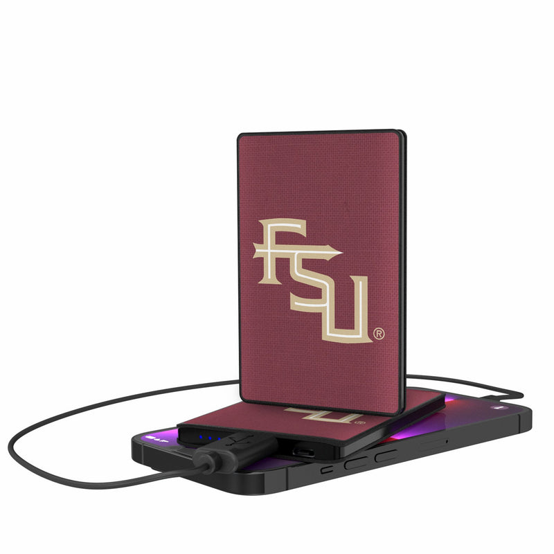 Florida State University Seminoles Athletic Wordmark Solid 2500mAh Credit Card Powerbank