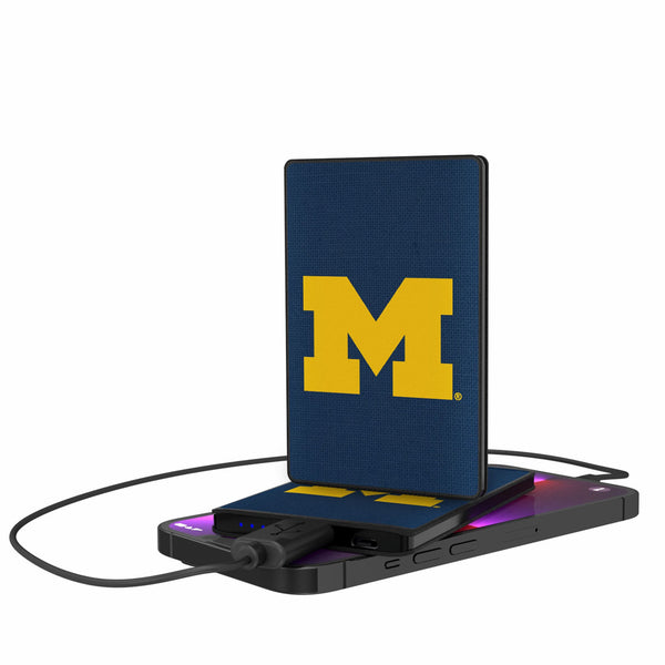 University of Michigan Wolverines Solid 2500mAh Credit Card Powerbank