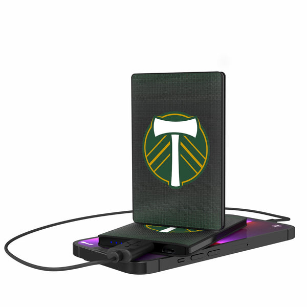 Portland Timbers   Linen 2500mAh Credit Card Powerbank