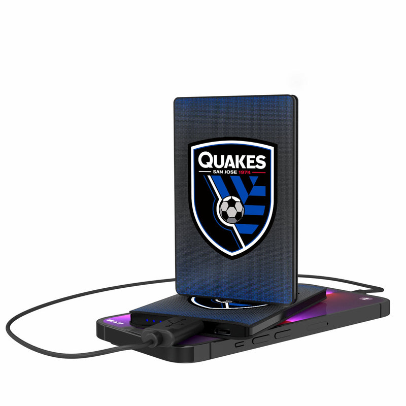 San Jose Earthquakes   Linen 2500mAh Credit Card Powerbank