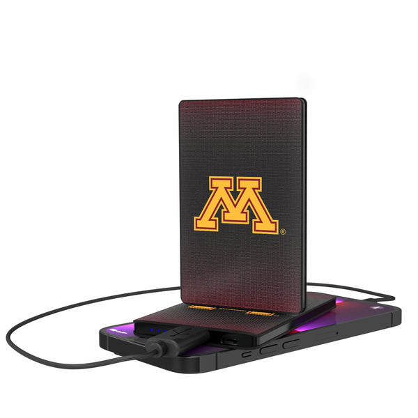 University of Minnesota Golden Gophers Linen 2500mAh Credit Card Powerbank